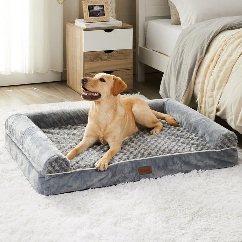 BFPETHOME Dog Beds for Large Dogs, Orthopedic Dog Bed for Medium Large Dogs,Big Waterpfoof Couch Dog Pet Bed with Removable Washable Cover