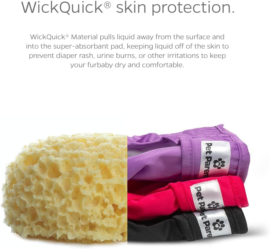 Pet Parents Premium Washable Dog Diapers & Extendrs, (3Pack) of Dog Diapers Female & Male Dog Diapers, Doggie Diapers Color: Natural, Size: Extra Small Dog Diapers