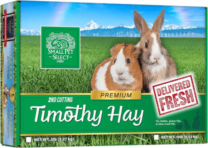 Small Pet Select 2nd Cutting Perfect Blend Timothy Hay Pet Food for Rabbits, Guinea Pigs, Chinchillas and Other Small Animals, Premium Natural Hay Grown in The US, 12 LB