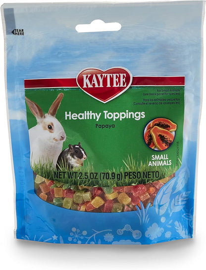 Kaytee Fiesta Healthy Toppings Papaya Treat For Small Animals, 2.5-Oz Bag