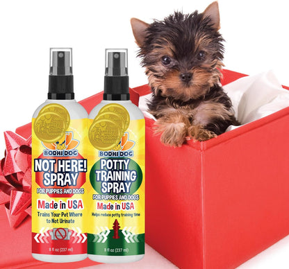 Bodhi Dog Potty Training Spray | Indoor Outdoor Potty Training Aid for Dogs & Puppies | Puppy Potty Training for Potty Pads | Made in USA (New Puppy Bundle)