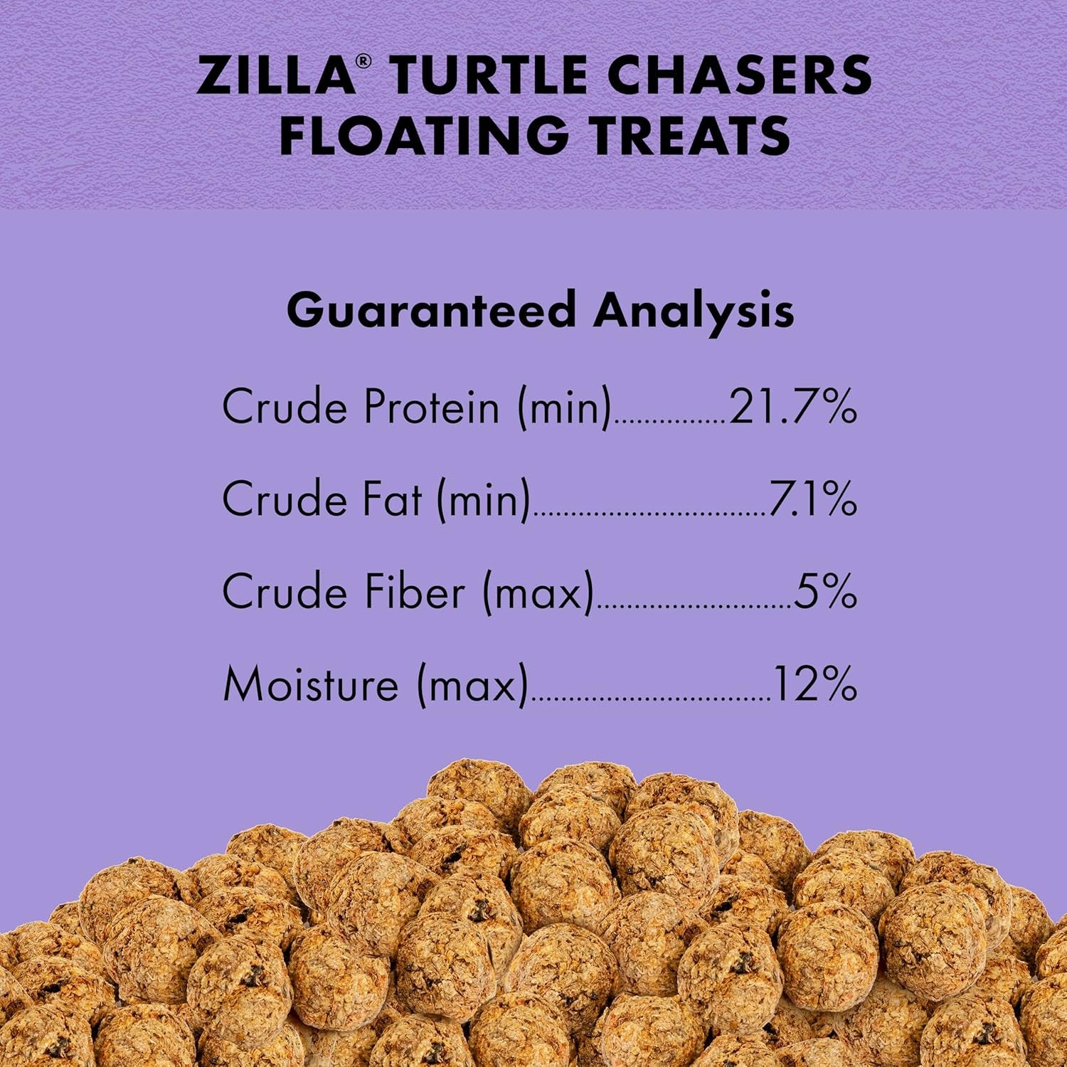 Zilla Turtle Chasers Floating Treats, Made with Real Shrimp, Resealable Bag