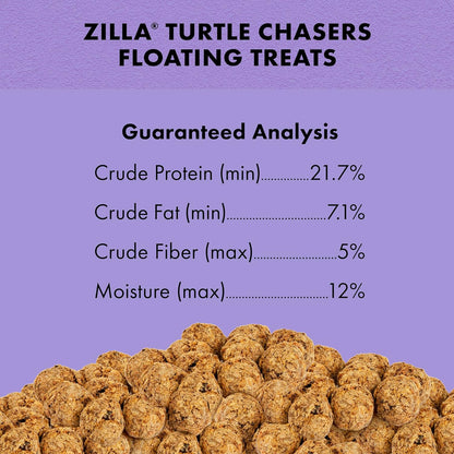 Zilla Turtle Chasers Floating Treats, Made with Real Shrimp, Resealable Bag