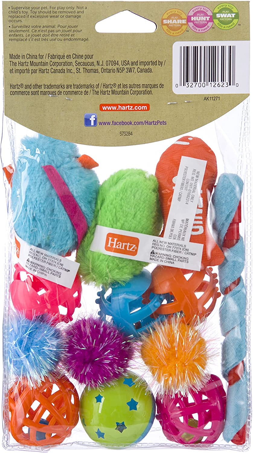 HARTZ Just for Cats Toy Variety Pack - 13 Piece, All Breed Sizes