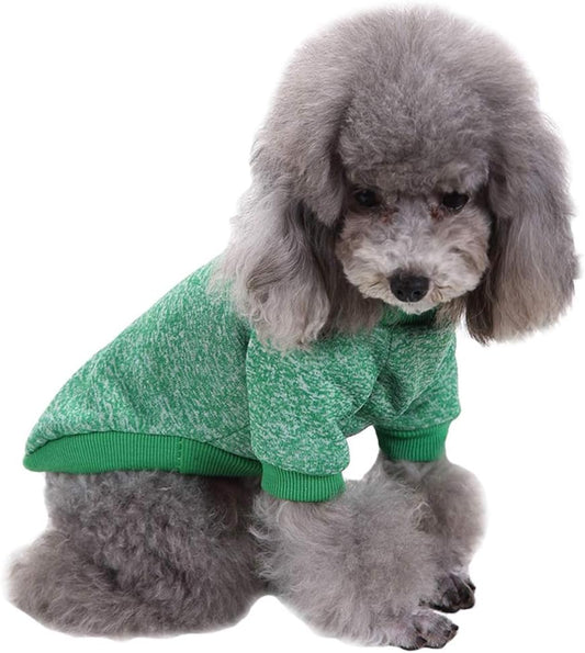 Jecikelon Pet Dog Clothes Dog Sweater Soft Thickening Warm Pup Dogs Shirt Winter Puppy Sweater Dogs (Green, XL)