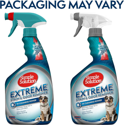 Simple Solution Extreme Pet Stain and Odor Remover, Enzymatic Cleaner with 3X Pro-Bacteria Cleaning Power, 32 Ounces