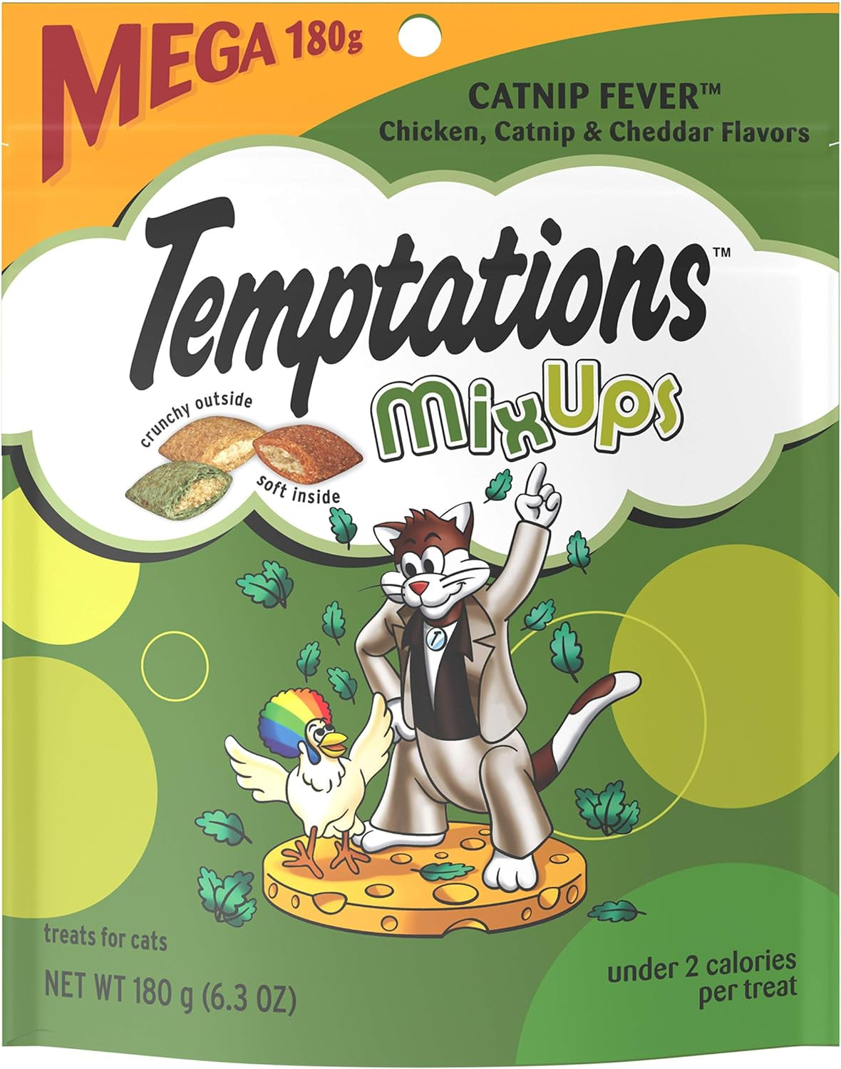 Temptations Mixups Cat Treats Catnip Fever Flavor, 6.3 Ounce (Pack of 10)