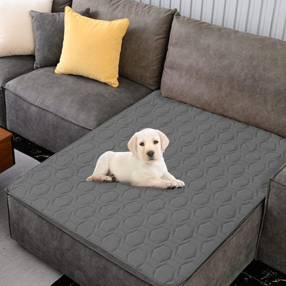 Waterproof and Non-Slip Dog Bed Cover and Pet Blanket Sofa Pet Bed Mat ，Car Incontinence Mattress Protectors Furniture Couch Cover for Most Cats Dogs, Pets<40X50-Dark Grey>