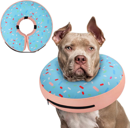 Supet Inflatable Dog Cone Collar Alternative after Surgery, Dog Neck Donut Collar Recovery E Collar for Neuter, Soft Dog Cone for Small Medium Large Dogs 0520