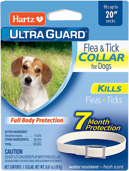 Hartz Ultraguard Flea & Tick Collar for Dogs and Puppies - 26" Neck, 7 Month Protection