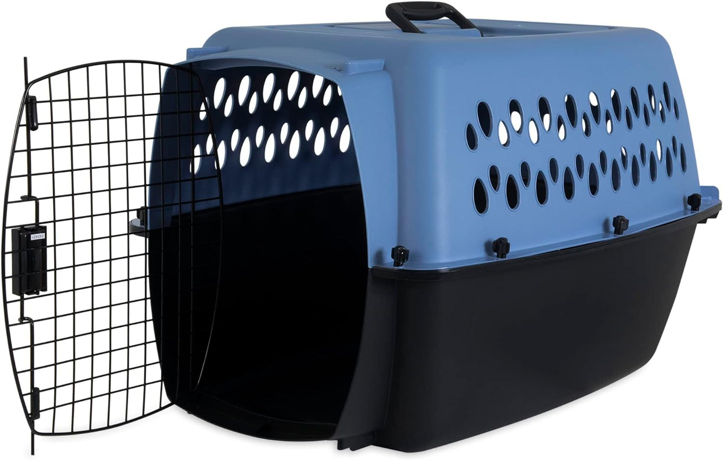 Petmate Pet Porter Fashion Dog Kennel 24", Pale Aqua & Black, for Pets 15-20Lbs