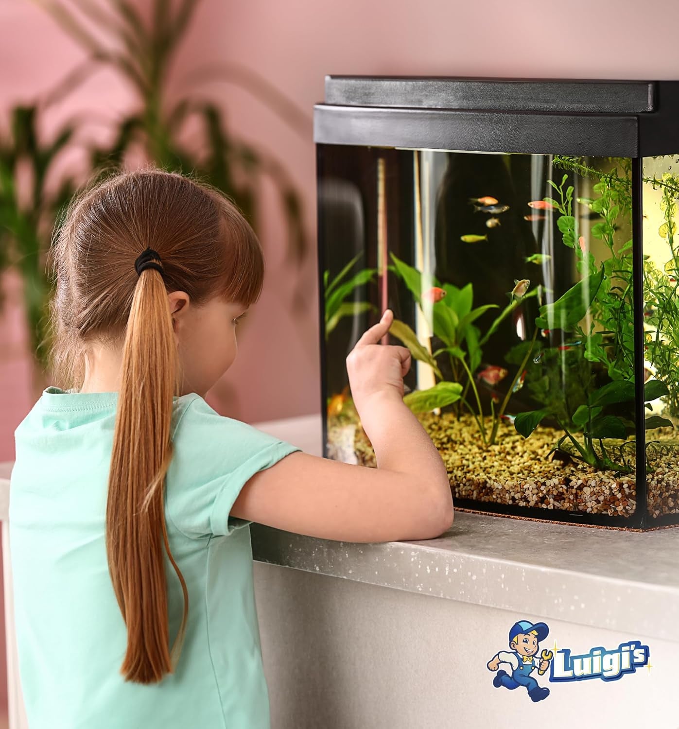 Luigi's Fish Tank Cleaner - Gravel Pump Vacuum for Aquarium - Hand Siphon Hose to Remove and Change Water or Sand in Minutes - Aquarium Cleaning Tools