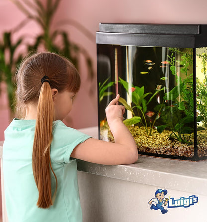 Luigi's Fish Tank Cleaner - Gravel Pump Vacuum for Aquarium - Hand Siphon Hose to Remove and Change Water or Sand in Minutes - Aquarium Cleaning Tools