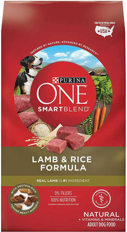 Purina ONE Dry Dog Food Lamb and Rice Formula - 8 Lb. Bag