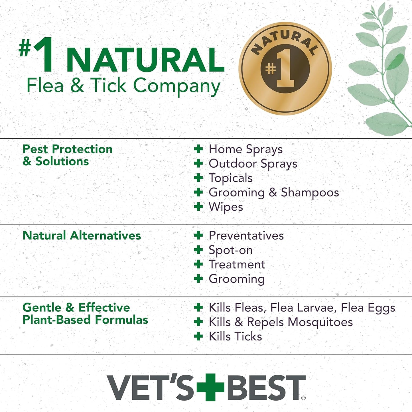 Vet'S Best Flea and Tick Gentle-Mist Spray for Cats - Flea Treatment for Cats - Plant-Based Formula - Certified Natural Oils - Easy Application and Control - 6.3 Oz