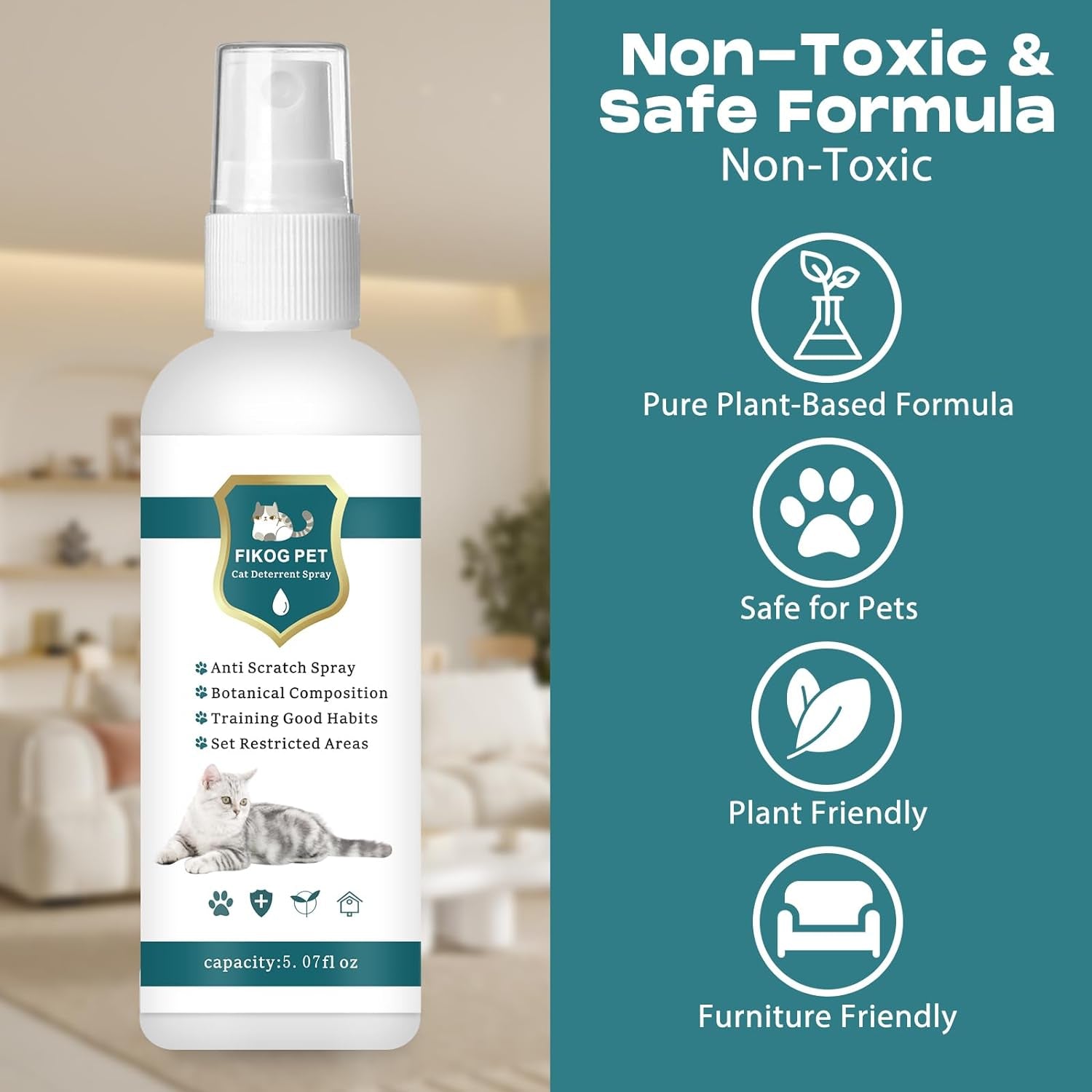 Bitter Apple Spray for Dogs to Stop Chewing and Licking, 150Ml - No Chew Spray for Dogs, Stop Licking Wounds and Hot Spots, Protecting Furniture, Pet Corrector Spray for Dogs, Alcohol Free/Non-Toxic