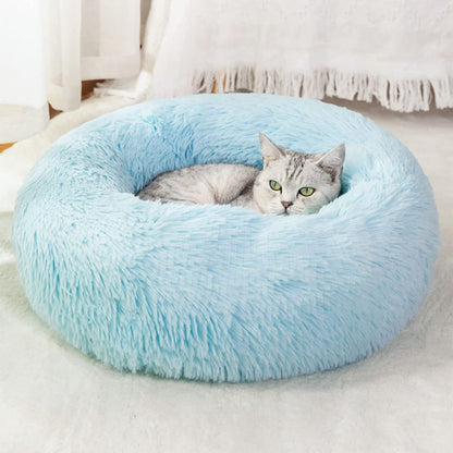 Cat Beds for Indoor Cats,24 Inch Dog Bed for Small Melium Large Dogs, Washable-Round Pet Bed for Puppy and Kitten with Slip-Resistant Bottom