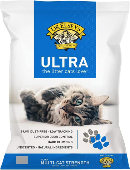 Dr. Elsey'S Premium Clumping Cat Litter - Ultra - 99.9% Dust-Free, Low Tracking, Hard Clumping, Superior Odor Control, Unscented & Natural Ingredients