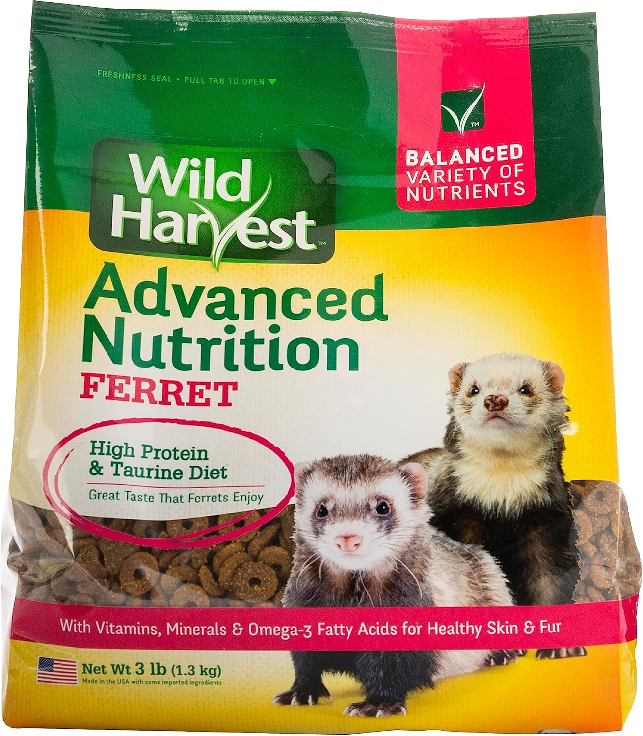 Wild Harvest Advanced Nutrition Diet For Ferrets, 3-Pound