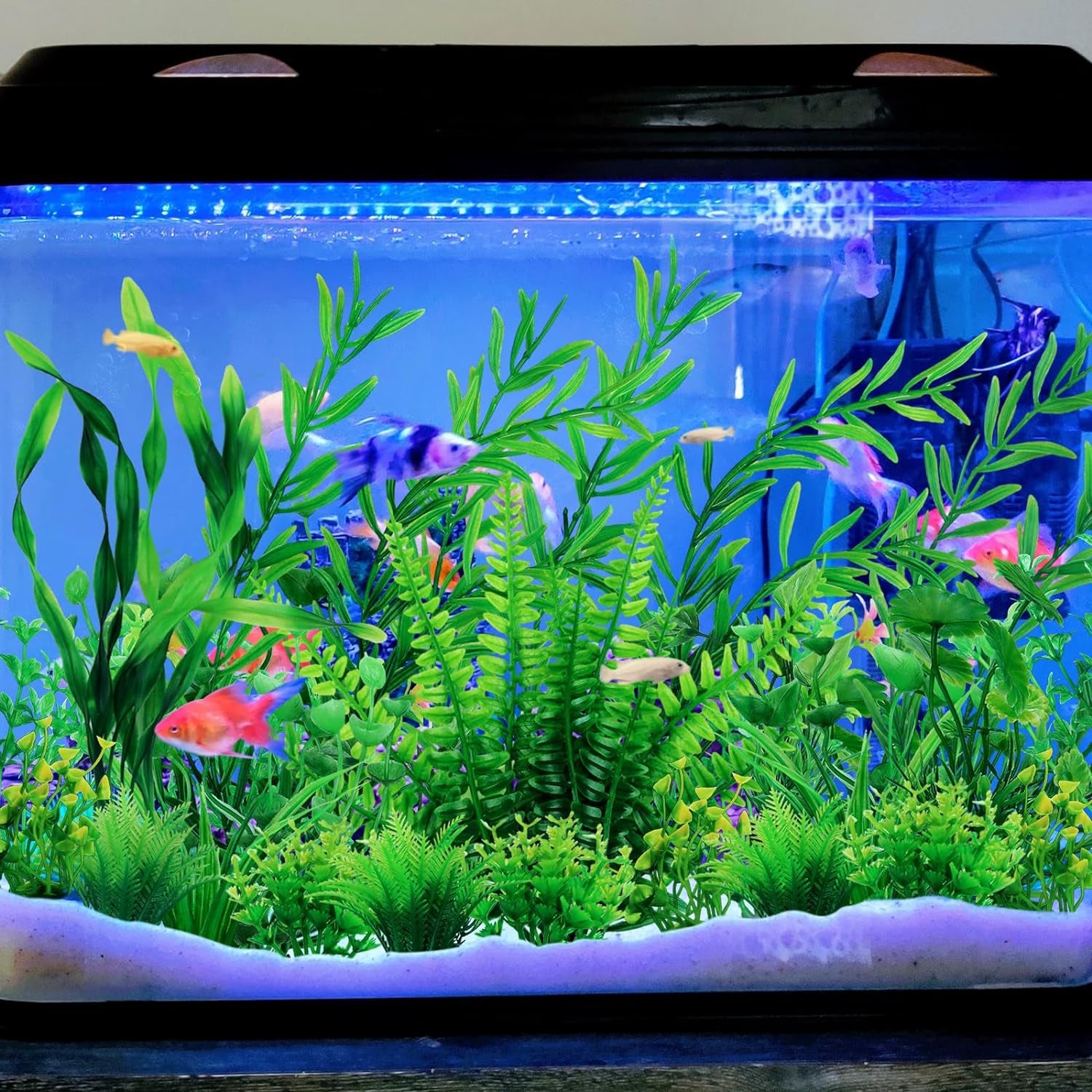 Fish Tank Accessories Aquarium Decorations Green Plants, 25pcs Green Fish Tank Decorations Plant, Fish Tank Decor, Aquarium Decor Plastic Plants