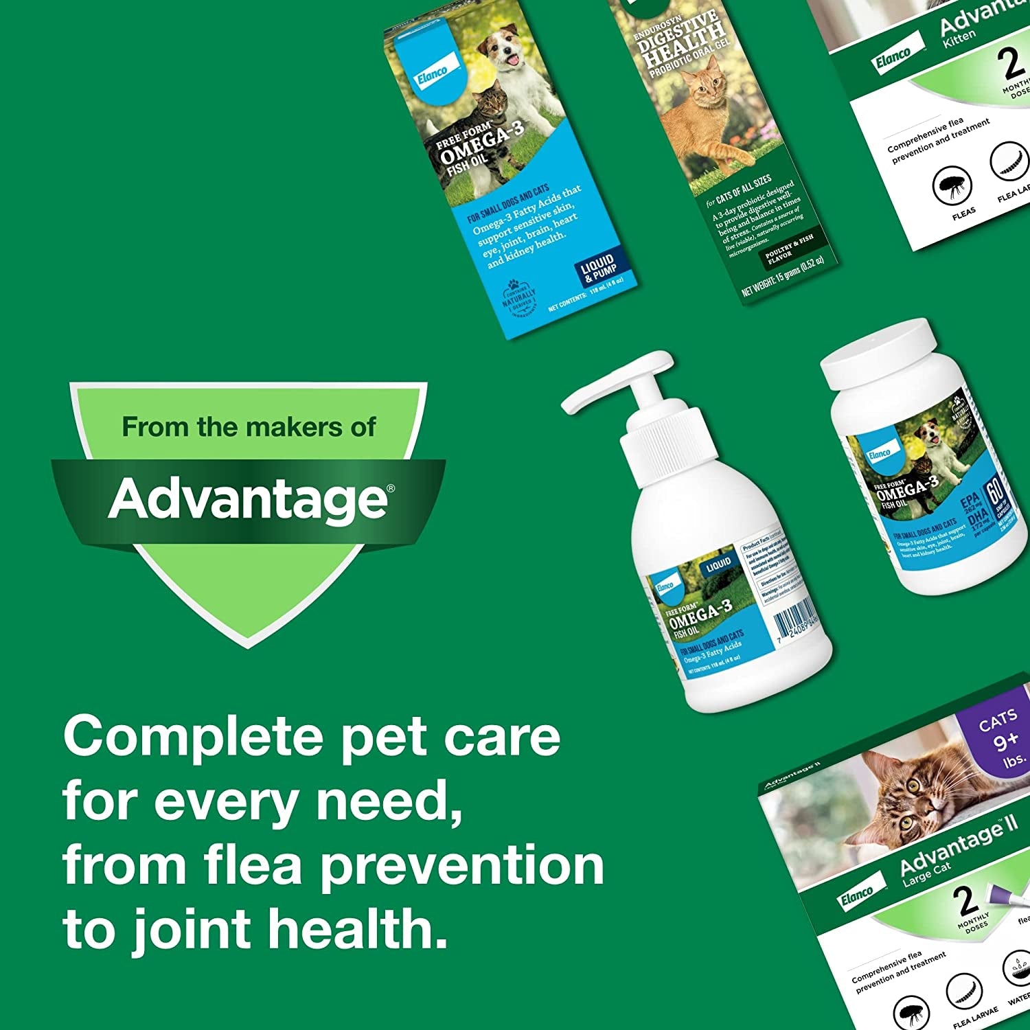 Advantage II Small Cat Vet-Recommended Flea Treatment & Prevention | Cats 5-9 Lbs. | 3-Month Supply