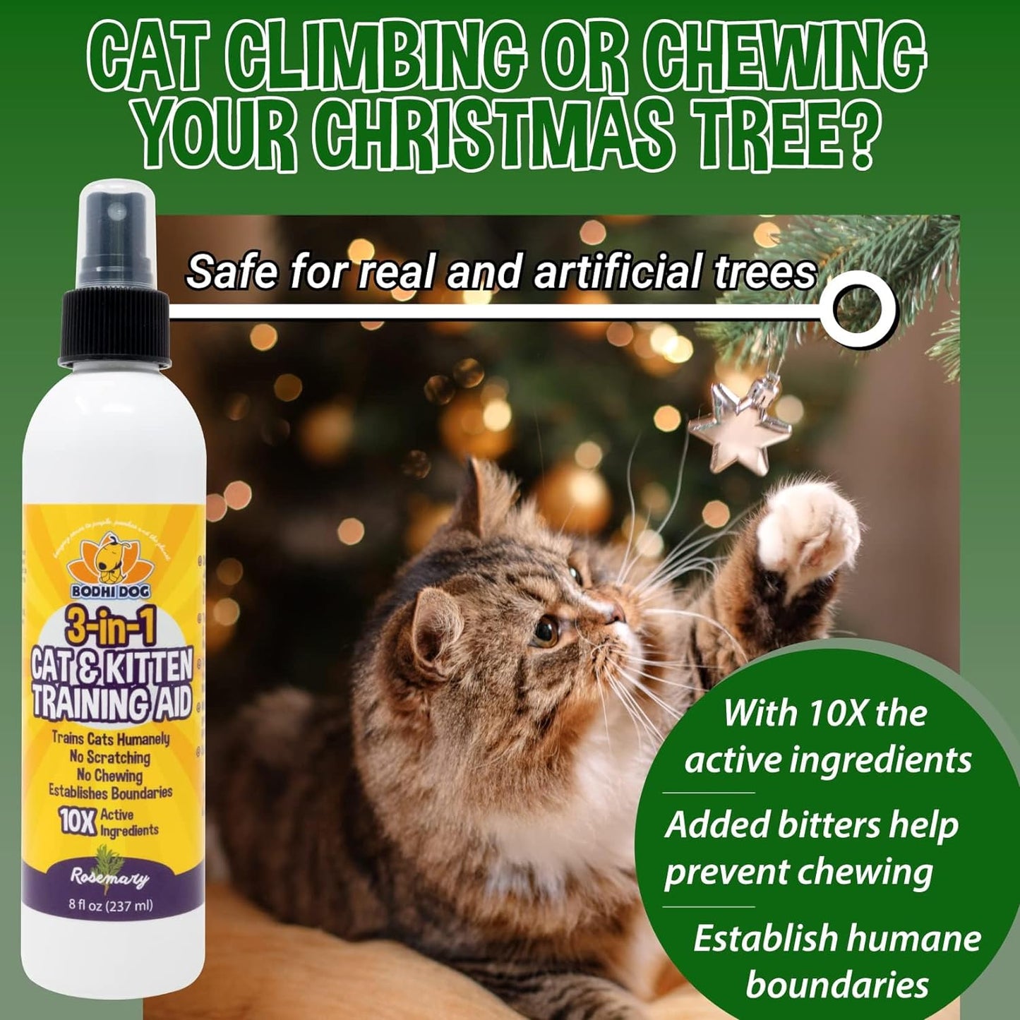 Bodhi Dog Cat No More Marking! Spray | Deters Cats from Urine Marking Indoors & Outdoors | Removes Urine Marking Odors | Safe for Indoor & Outdoor Use | Made in USA 8Oz