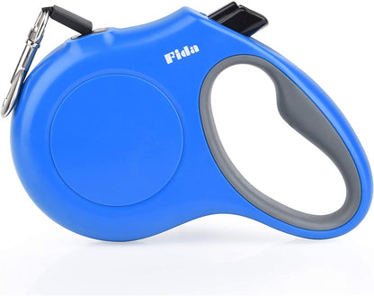 Fida Retractable Dog Leash, 16 Ft Dog Walking Leash for Small Dogs up to 26Lbs, Soft Grip, Tangle Free, Blue