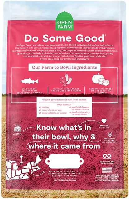 Open Farm Ancient Grains Dry Dog Food, Humanely Raised Meat Recipe with Wholesome Grains and No Artificial Flavors or Preservatives (Pasture Raised Lamb Ancient Grain, 11 Pound (Pack of 1))