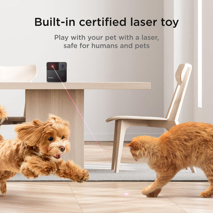 Petcube Play 2 Wi-Fi Pet Camera with Laser Toy for Cats & Dogs, 1080P HD Video, 160° Full-Room View, 2-Way Audio, Sound/Motion Alerts, Night Vision, Pet Monitoring App