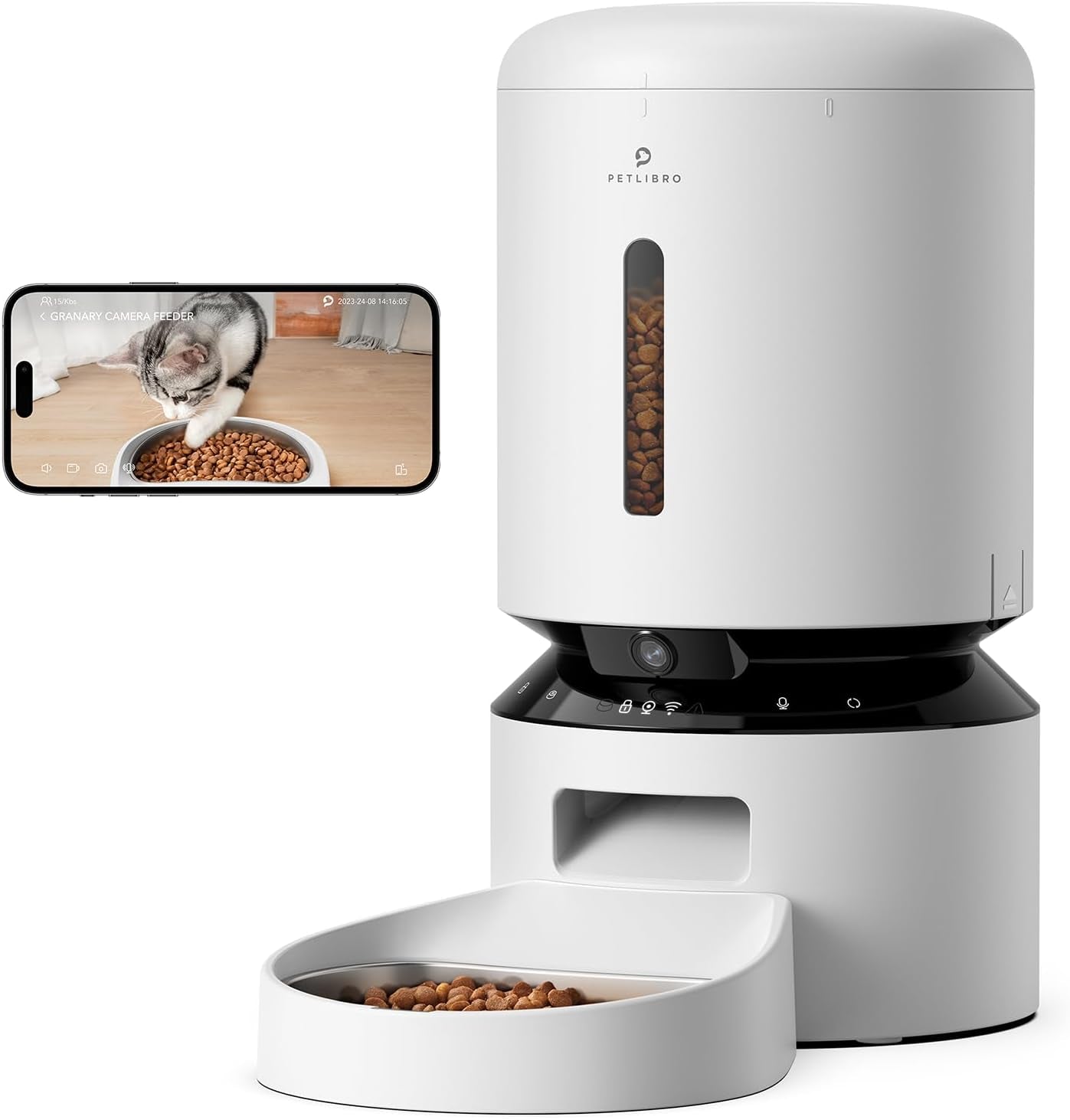 PETLIBRO Automatic Cat Feeder, Automatic Dog Feeder with Freshness Preservation, 5L Timed Cat Feeders for Dry Food, up to 6 Meals per Day, Granary Pet Feeder for Cats/Dogs