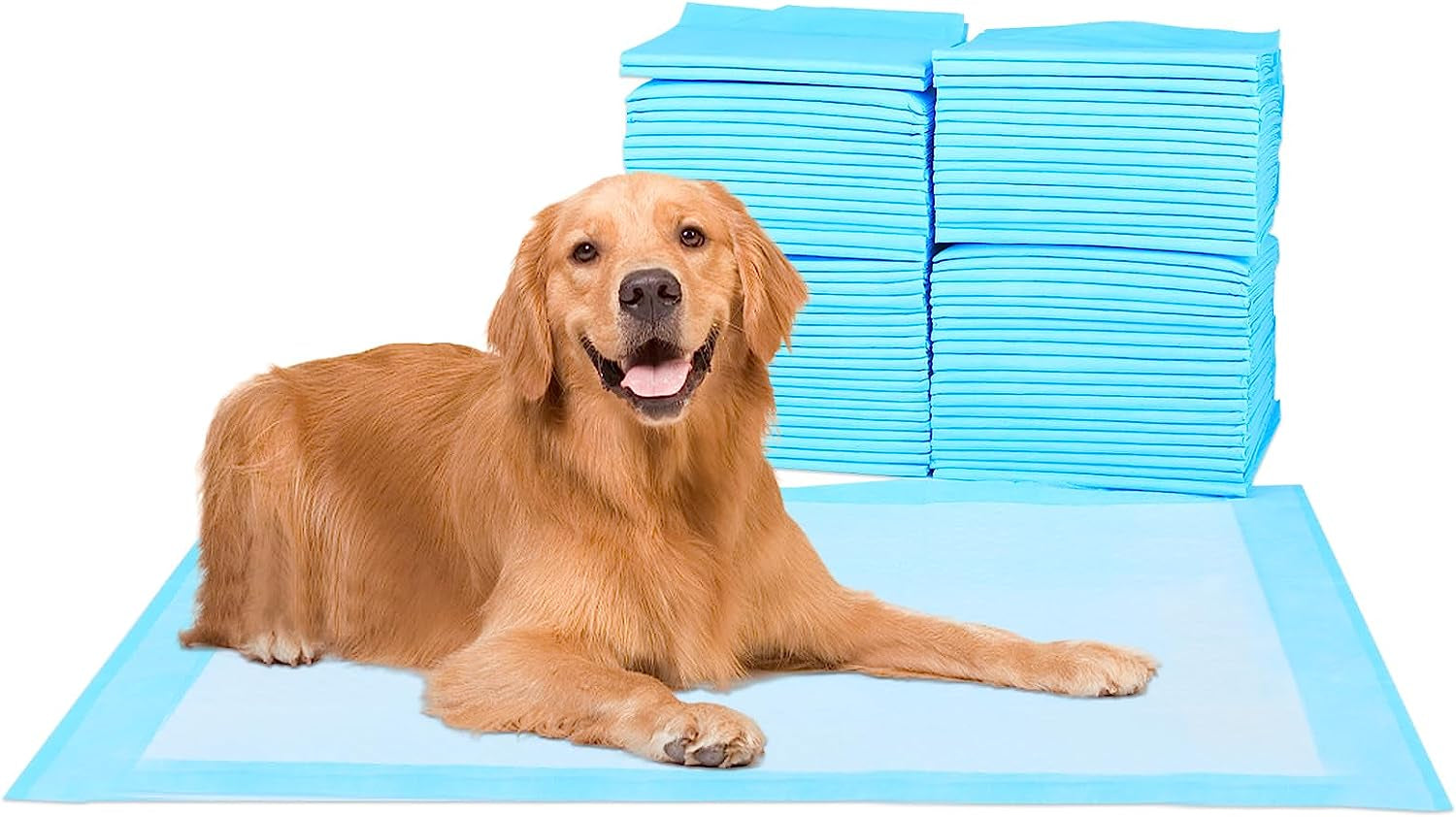 Scratchme Super Absorbent Waterproof Dog and Puppy Pet Training Pad, Housebreaking Pet Pad,Blue (17.1"X23.6"（50 Pcs）+ 22"X22"（50 Pcs）)