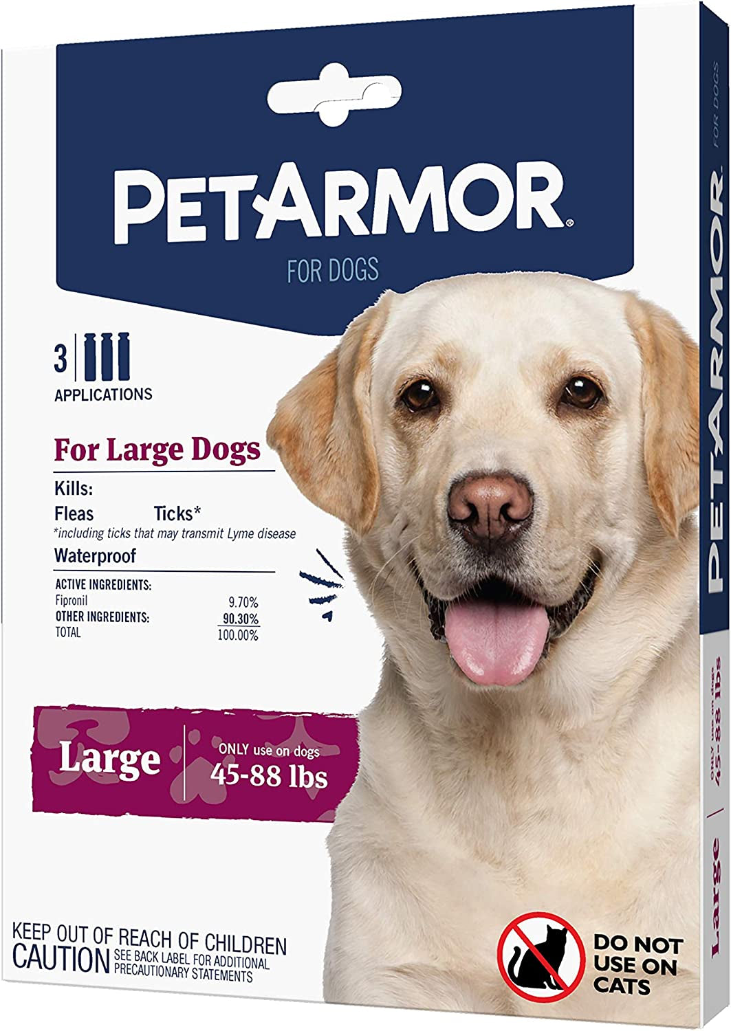 Petarmor for Dogs, Flea and Tick Treatment for Large Dogs (45-88 Pounds), Includes 6 Month Supply of Topical Flea Treatments