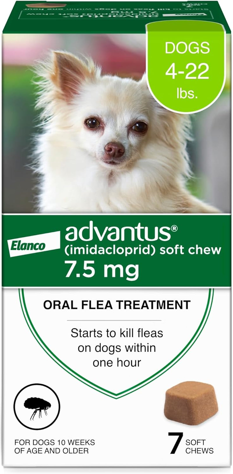 Dog Advantus Chewable Flea Treatment for Dogs 4 - 22 Lbs. | 7 Ct.