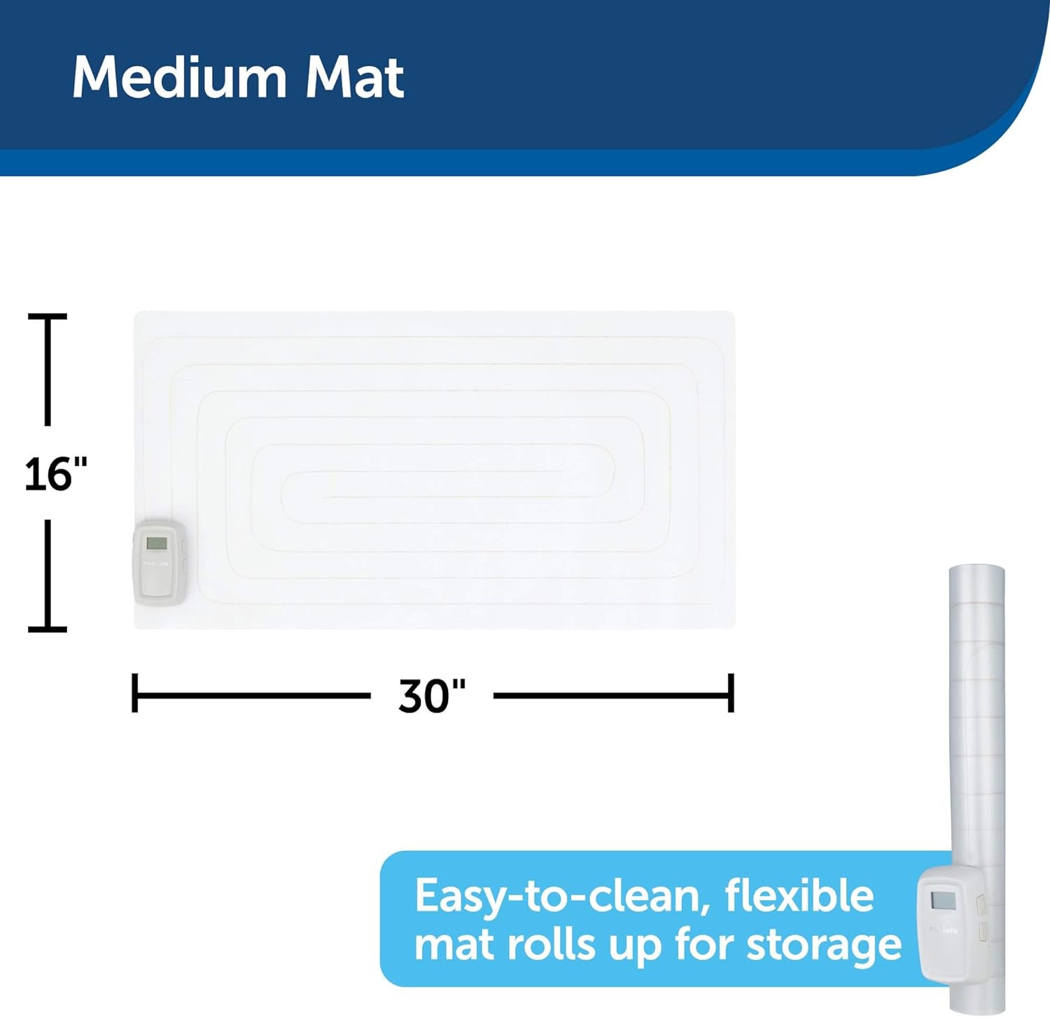 Petsafe Scatmat Indoor Training Mat, 7 Correction Modes, Protect Your Furniture, Training Tool for Dogs and Cats, Medium Size Mat (30 in X 16 In) - Pet Proof Your Home - Battery-Operated Mat