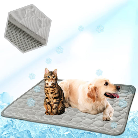 Washable Dog Cooling Mat Ice Silk Cooling Mat for Dogs Pet Self Cooling Pad Blanket Dog Cooling Pad for Indoor & Outdoor Car Seats