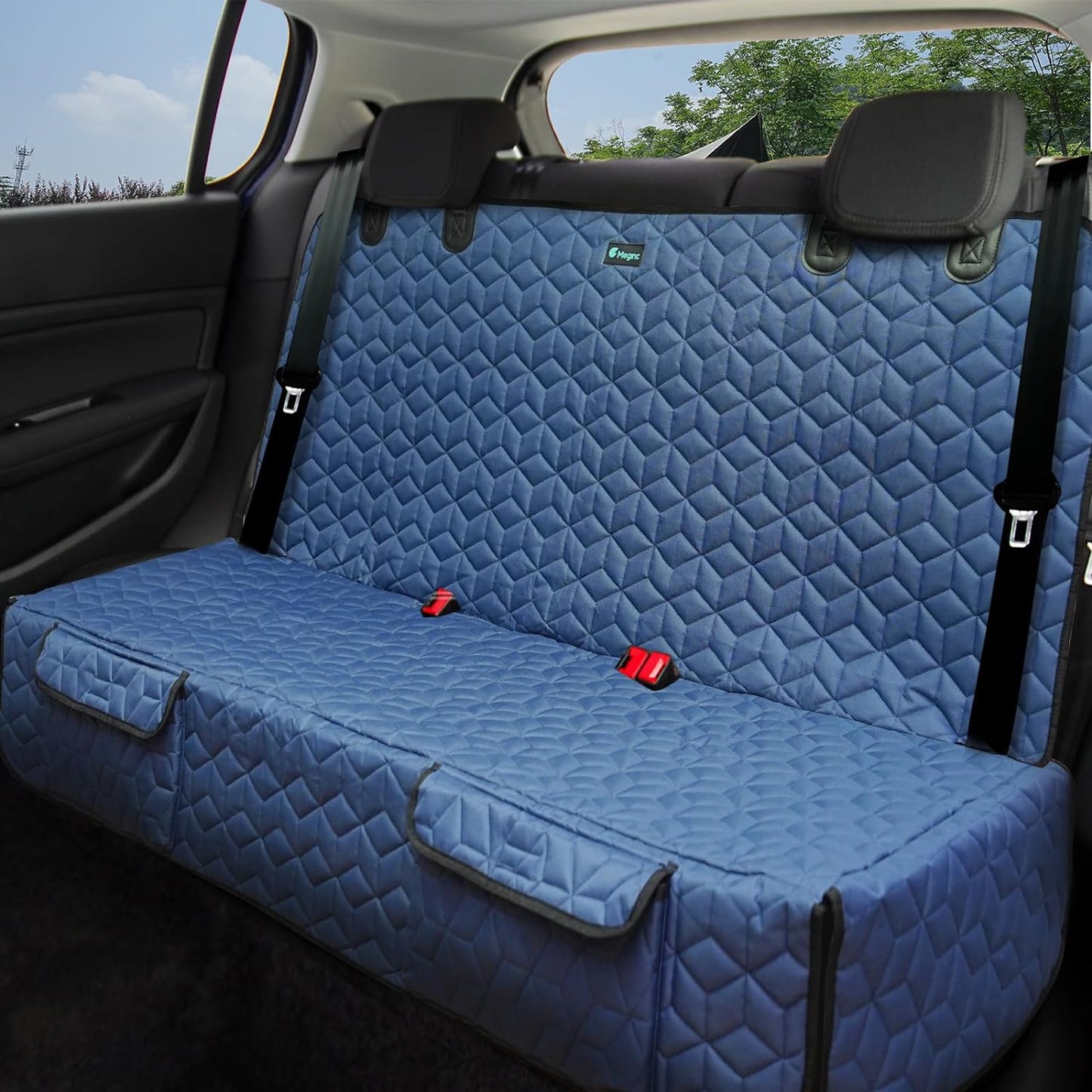 Dog Car Seat Covers for Back Seat, Heavy Duty Pet Bench Seat Covers for Trucks Waterproof Protector Back Seat Nonslip Dogs Car Seat Covers for Crew Cab/Ford F-Series/Ram 1500/Sierra/Silverado