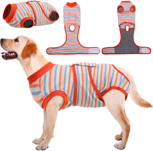 Kuoser Recovery Suit for Dogs Cats after Surgery, Professional Pet Recovery Shirt Dog Abdominal Wounds Bandages, Substitute E-Collar & Cone,Prevent Licking Dog Onesies Pet Surgery Recovery Suit