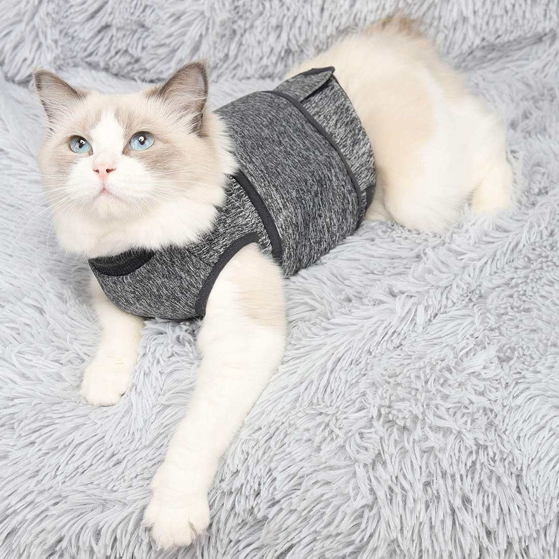 Coppthinktu Cat Anxiety Jacket, Anxiety Vest for Cats, Cat anti Anxiety Vest, Shirt for Cat, Cats Calming Wrap Vet Recommended Calming Solution Vest for Fireworks, Travel, Separation