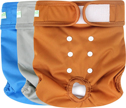 Wegreeco Washable Female Dog Diapers (Pack of 3)