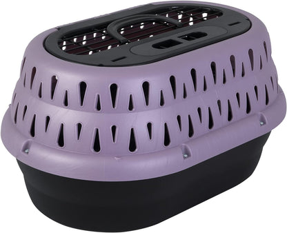 Petmate Top Load Pet Carrier for Cats, 19 Inches Long, Holds Pets up to 10 Pounds, Purple