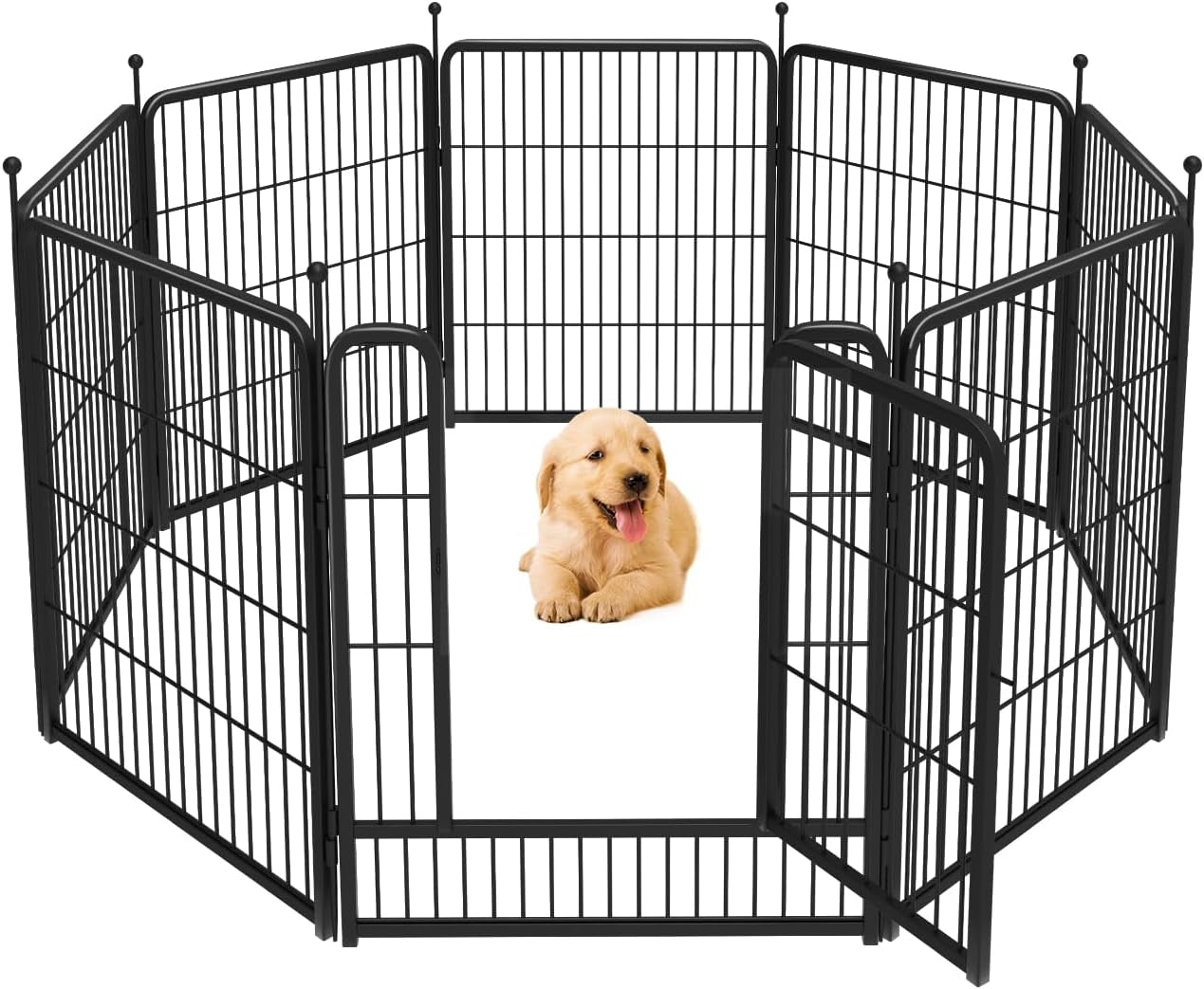 FXW Rollick Dog Playpen for Yard, RV Camping│Patented, 32 Inch 8 Panels