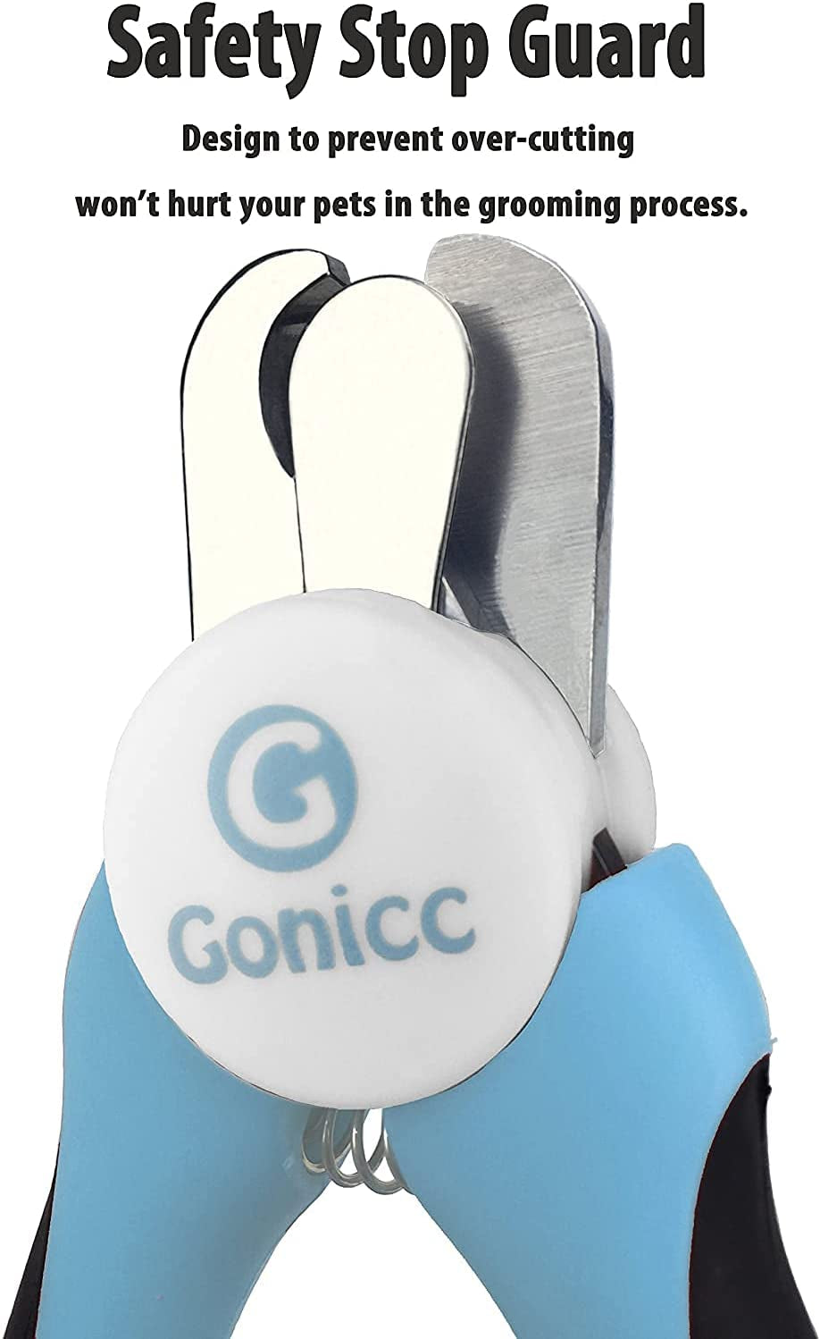 Gonicc Dog & Cat Pets Nail Clippers and Trimmers - with Safety Guard to Avoid Overcutting, Free Nail File, Razor Sharp Blade - Professional Grooming Tool for Pets