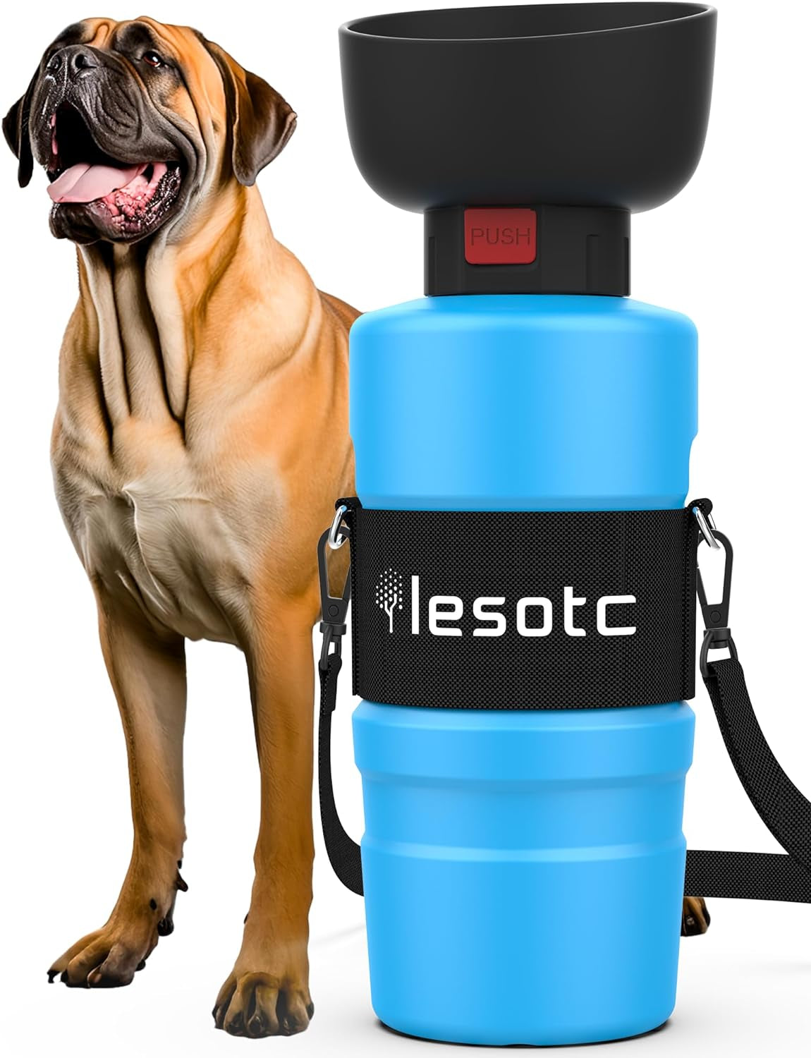 Lesotc Dog Water Bottle,Portable Dog Water Dispenser, Large Water Bottle for Dogs, Dog Travel Water Bottle for Outdoor Walking, Hiking, Travel, Lightweight