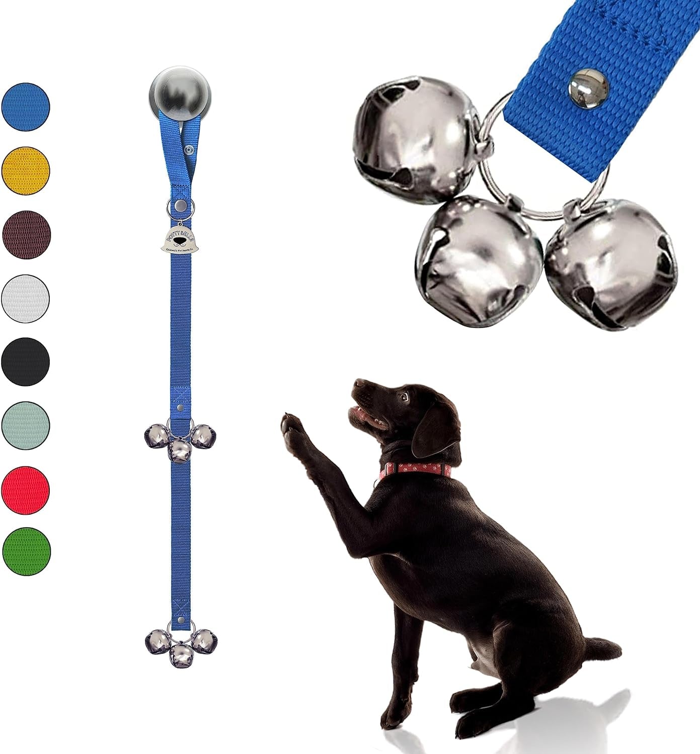 Caldwell'S Pet Supply Co. Dog Potty Bells, Dog Bells to Go Outside, Hanging Dog Door Bell for Potty Training, Quality Bell for Dogs to Ring to Go Potty, Potty Bells for Dogs, New Puppy Training Tool