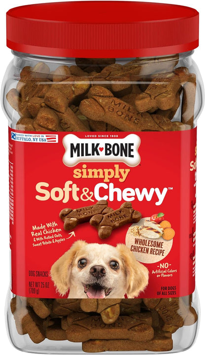 Milk-Bone Simply Soft & Chewy Dog Treats, Wholesome Chicken Recipe, 25 Ounce