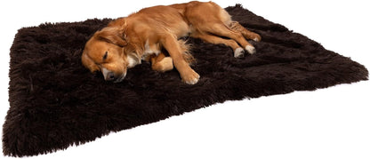 Best Friends by Sheri Calming Shag Fur Pet Throw Blanket, Dark Chocolate, 30"X40"