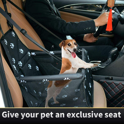 SWIHELP Dog Car Seat Puppy Portable Pet Booster Car Seat with Clip-On Safety Leash and PVC Fram, Anti-Collapse,Perfect for Small Pets