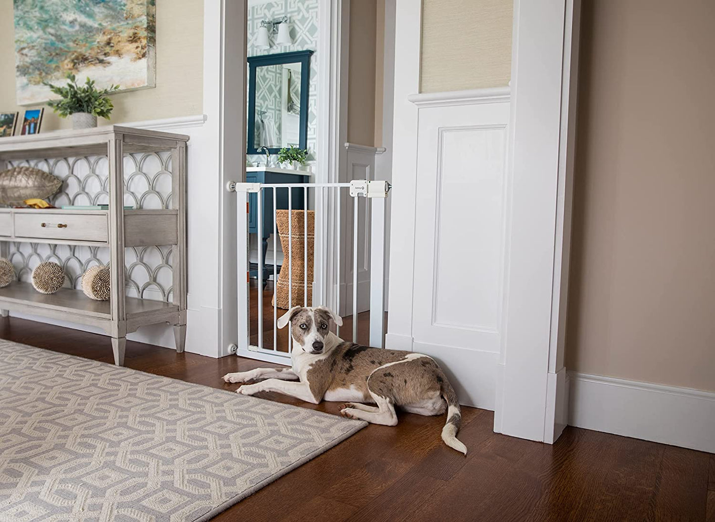 Safety 1St Extra Wide Baby Gate with Door: Premium Child Safety Gate, Extra Tall Baby Gate, Easy Installation, 36" Tall & Wide, Fits between 29" and 47"