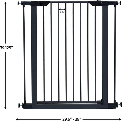 Midwest Homes for Pets 39' High Walk-Thru Steel Pet Gate, 29' - 38' Wide in Textured Graphite